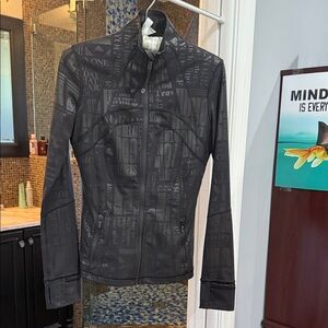 lululemon athletica Black Patterned Bomber Jacket